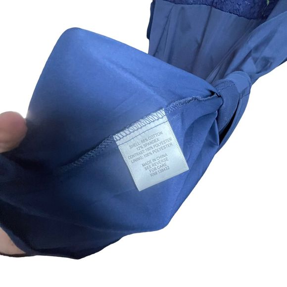 NWT ModCloth A-Line WomanDress Sz 22 Navy Lace Floral Embroidered Long Sleeve - Picture 10 of 16